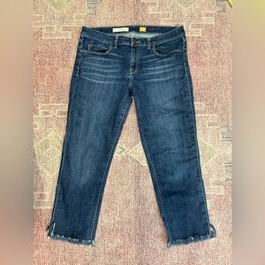 Pilcro and the letterpress stet size 32/14 ankle kick fray jeans